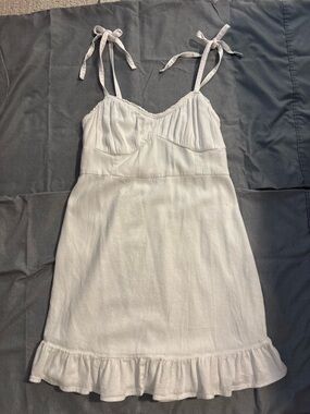 white dress for baby Baby Girls White Smocked Daygown and Bonnet Petit Ami NB